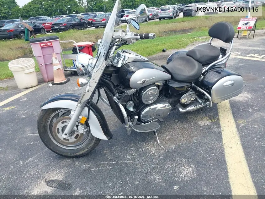 2005 Kawasaki Vn1600 D1 VIN: JKBVNKD145A001116 Lot: 45649933