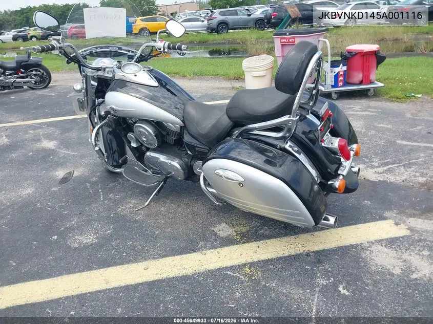 2005 Kawasaki Vn1600 D1 VIN: JKBVNKD145A001116 Lot: 45649933