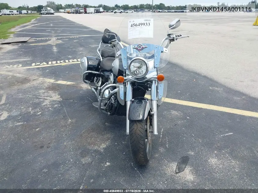 2005 Kawasaki Vn1600 D1 VIN: JKBVNKD145A001116 Lot: 45649933