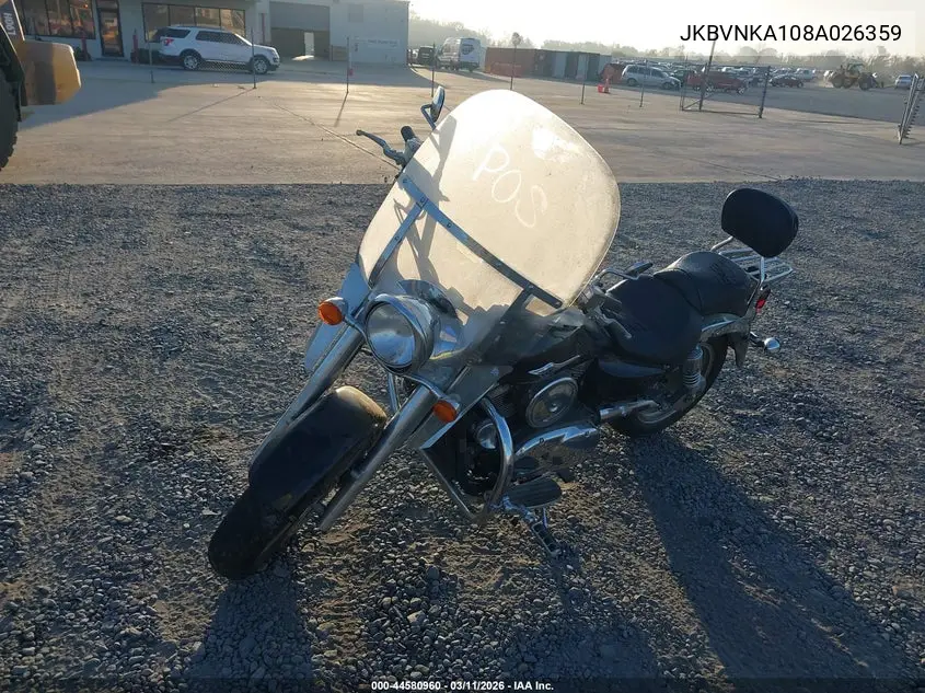 2008 Kawasaki Vn1600 A1 VIN: JKBVNKA108A026359 Lot: 44580960