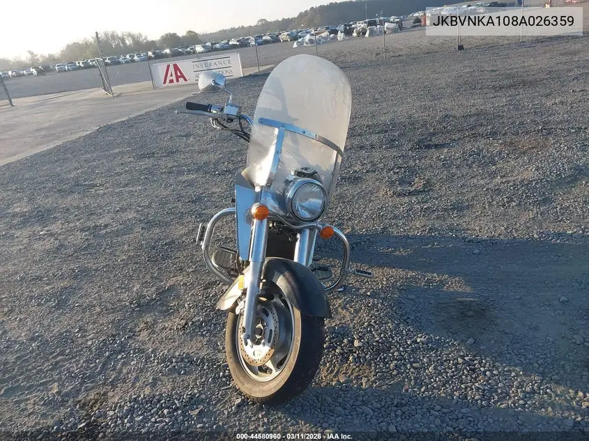 2008 Kawasaki Vn1600 A1 VIN: JKBVNKA108A026359 Lot: 44580960