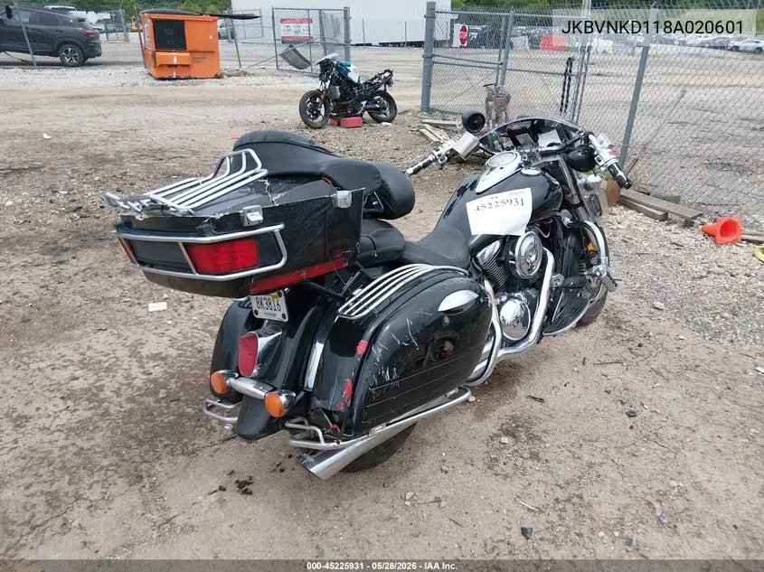 2008 Kawasaki Vn1600 D VIN: JKBVNKD118A020601 Lot: 45225931
