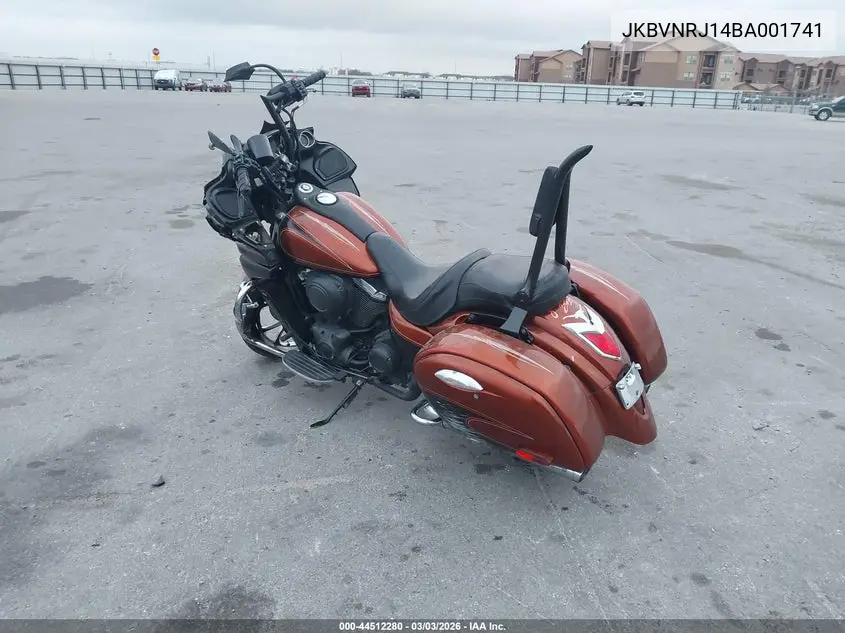 2011 Kawasaki Vn1700 J VIN: JKBVNRJ14BA001741 Lot: 44512280