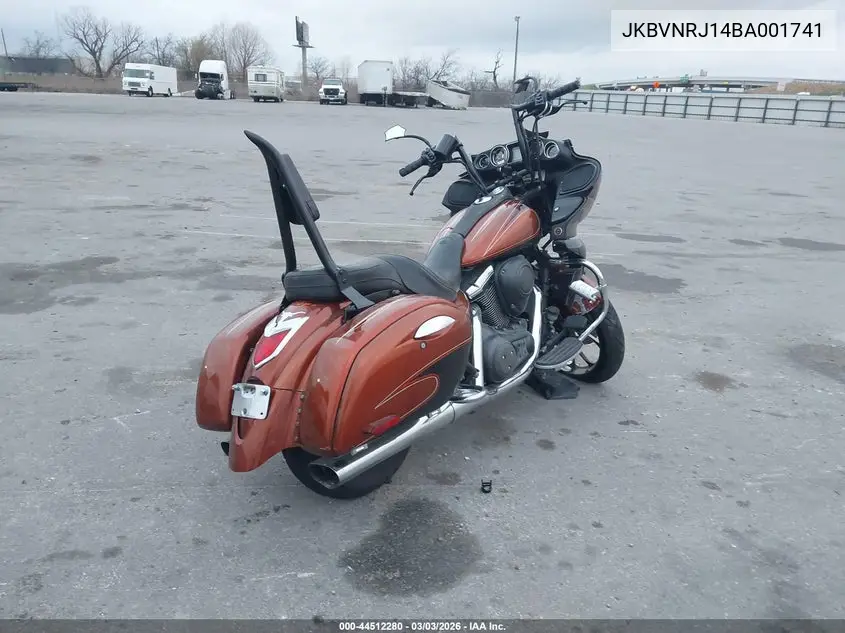 2011 Kawasaki Vn1700 J VIN: JKBVNRJ14BA001741 Lot: 44512280