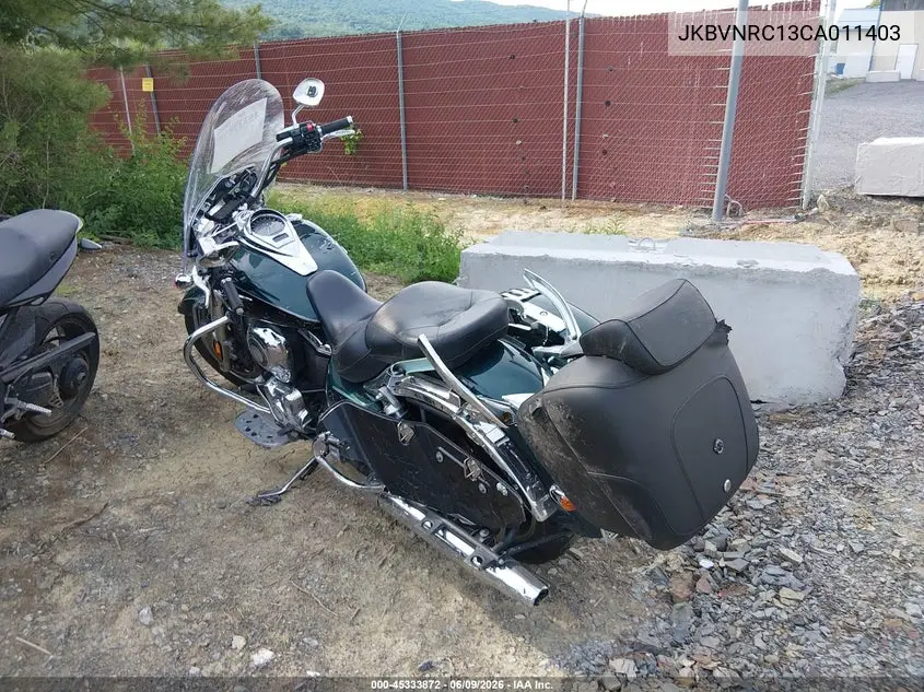 2012 Kawasaki Vn1700 C VIN: JKBVNRC13CA011403 Lot: 45333872