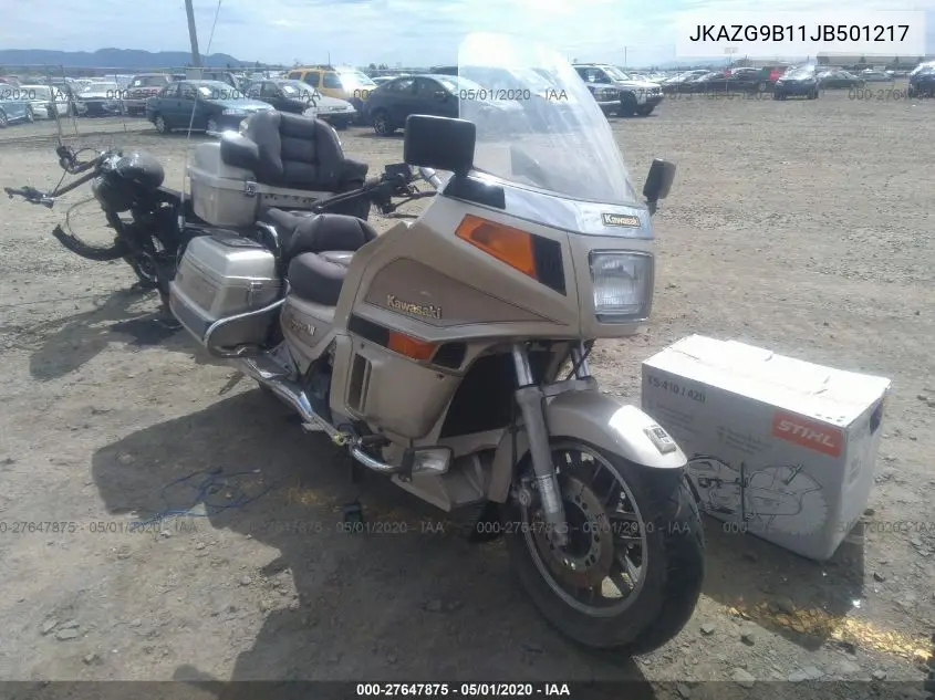 1988 Kawasaki Zg1200 VIN: JKAZG9B11JB501217 Lot: 27647875