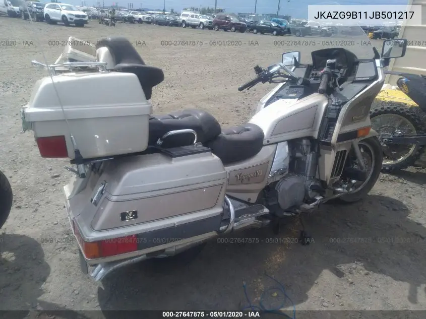 1988 Kawasaki Zg1200 VIN: JKAZG9B11JB501217 Lot: 27647875