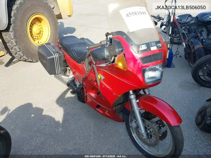 1990 Kawasaki Zg1000 VIN: JKAZGCA13LB506050 Lot: 45581049