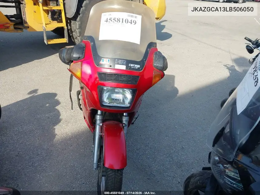 1990 Kawasaki Zg1000 VIN: JKAZGCA13LB506050 Lot: 45581049