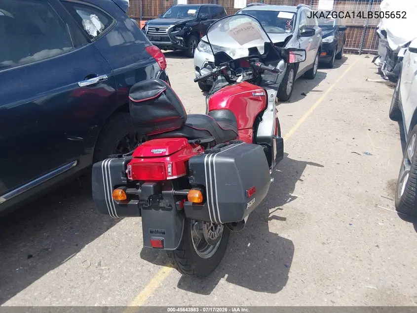 1990 Kawasaki Zg1000 VIN: JKAZGCA14LB505652 Lot: 45643983