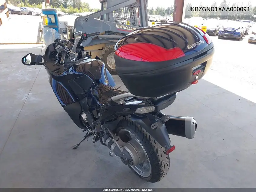 2010 Kawasaki Zg1400 D VIN: JKBZGND1XAA000091 Lot: 45216562