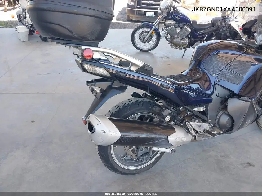 2010 Kawasaki Zg1400 D VIN: JKBZGND1XAA000091 Lot: 45216562