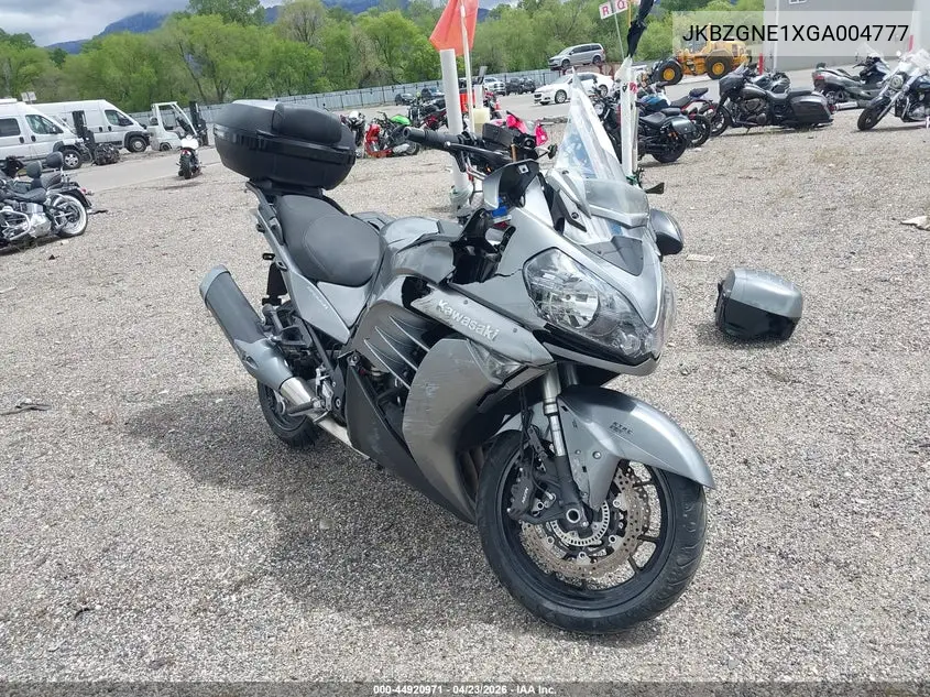 2016 Kawasaki Zg1400 E VIN: JKBZGNE1XGA004777 Lot: 44920971