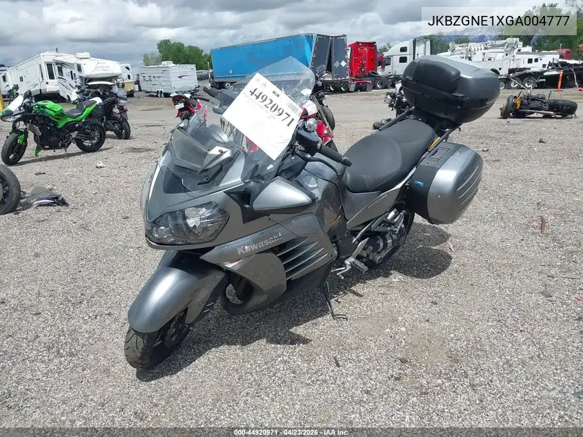 2016 Kawasaki Zg1400 E VIN: JKBZGNE1XGA004777 Lot: 44920971