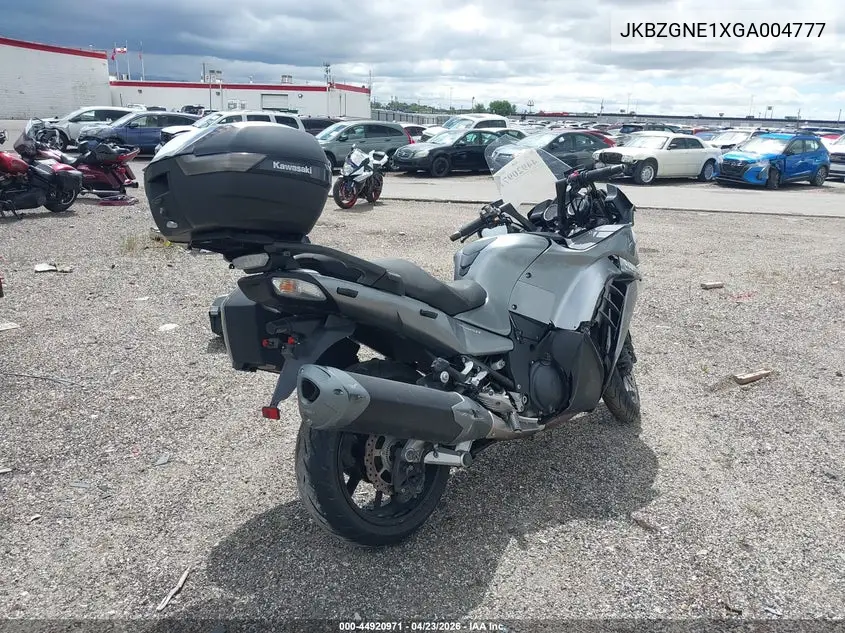 2016 Kawasaki Zg1400 E VIN: JKBZGNE1XGA004777 Lot: 44920971