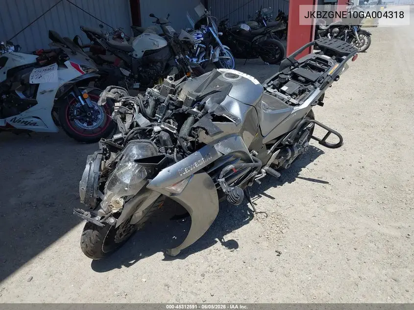 2016 Kawasaki Zg1400 E VIN: JKBZGNE10GA004318 Lot: 45312591