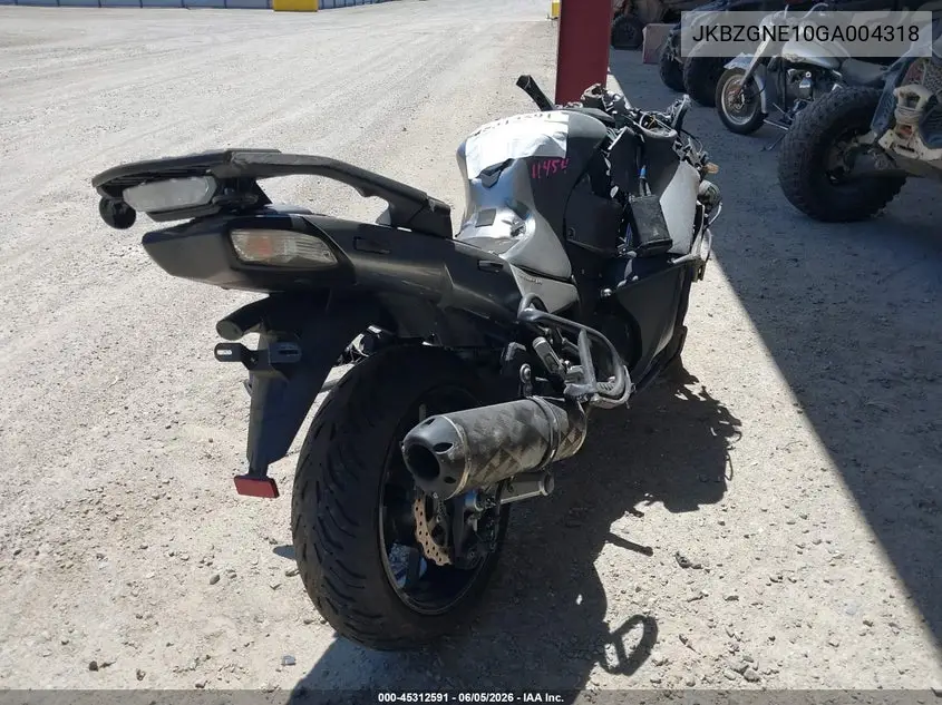 2016 Kawasaki Zg1400 E VIN: JKBZGNE10GA004318 Lot: 45312591