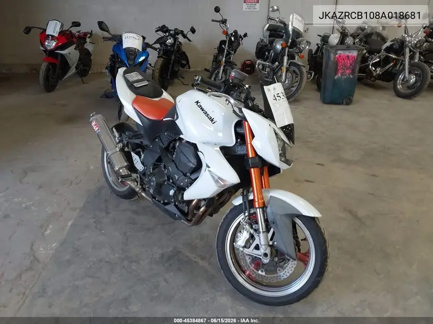 2008 Kawasaki Zr1000 B VIN: JKAZRCB108A018681 Lot: 45384867