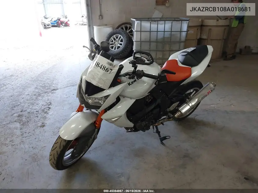 2008 Kawasaki Zr1000 B VIN: JKAZRCB108A018681 Lot: 45384867