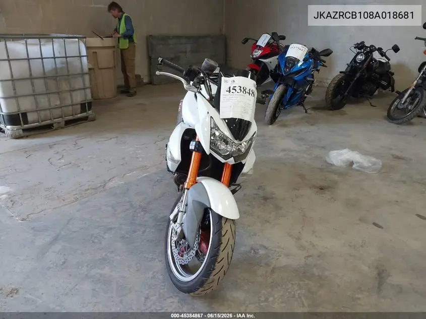 2008 Kawasaki Zr1000 B VIN: JKAZRCB108A018681 Lot: 45384867