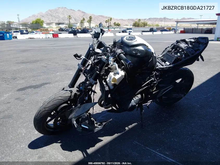 2016 Kawasaki Zr800 B VIN: JKBZRCB18GDA21727 Lot: 45086792