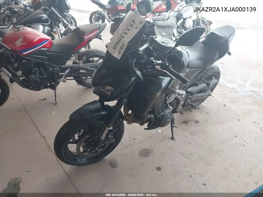 2018 Kawasaki Zr900 VIN: JKAZR2A1XJA000139 Lot: 45332066