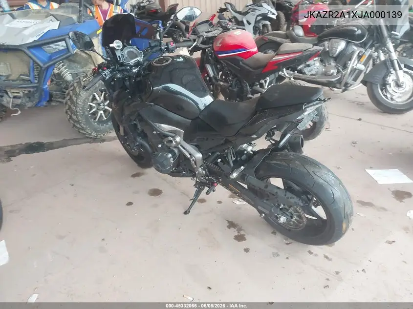 2018 Kawasaki Zr900 VIN: JKAZR2A1XJA000139 Lot: 45332066