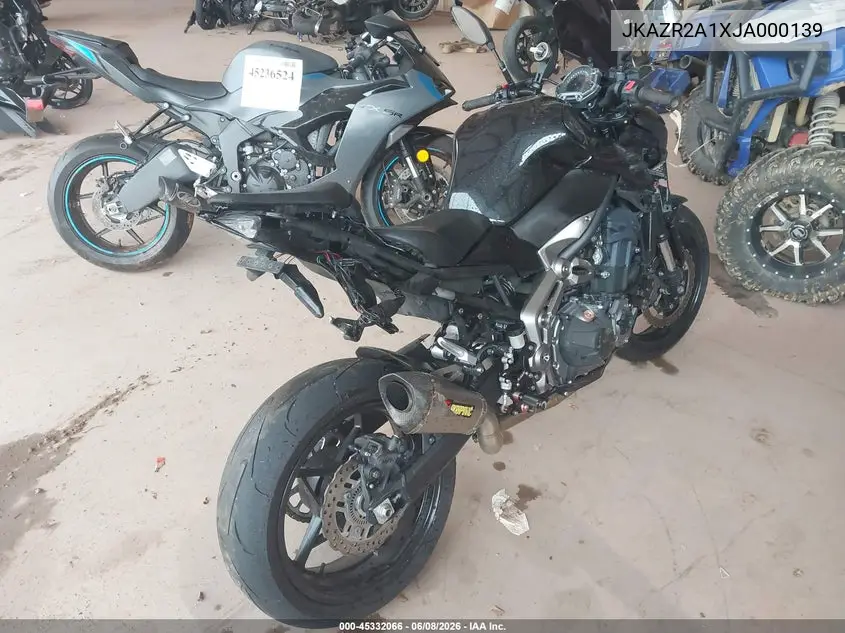 2018 Kawasaki Zr900 VIN: JKAZR2A1XJA000139 Lot: 45332066