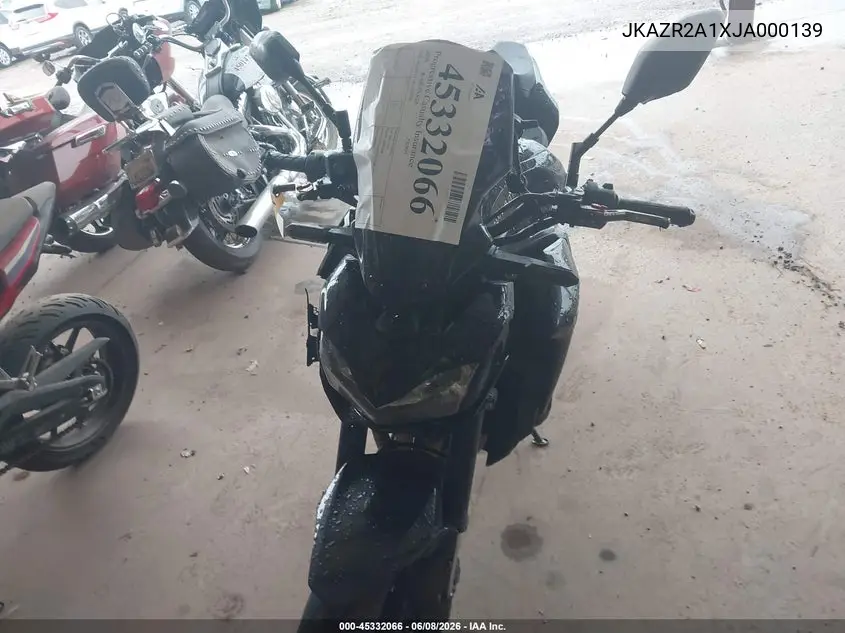 2018 Kawasaki Zr900 VIN: JKAZR2A1XJA000139 Lot: 45332066