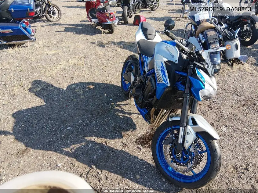 2020 Kawasaki Zr900 F VIN: ML5ZRDF19LDA38843 Lot: 45426300