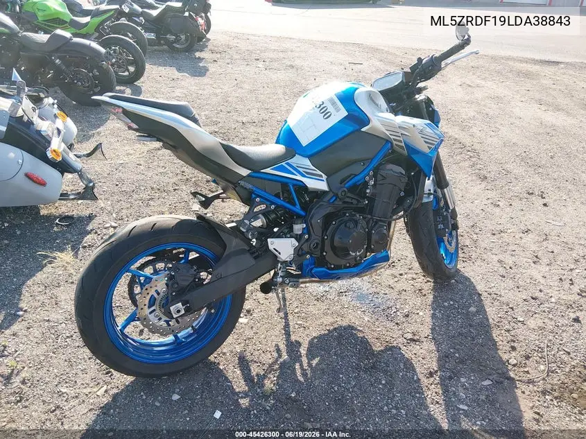 2020 Kawasaki Zr900 F VIN: ML5ZRDF19LDA38843 Lot: 45426300