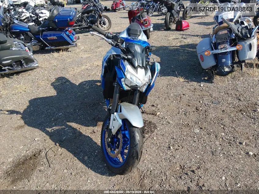 2020 Kawasaki Zr900 F VIN: ML5ZRDF19LDA38843 Lot: 45426300