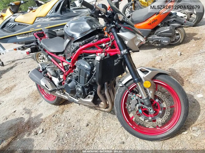 2023 Kawasaki Zr900 F VIN: ML5ZRDF12PDA62679 Lot: 44786190