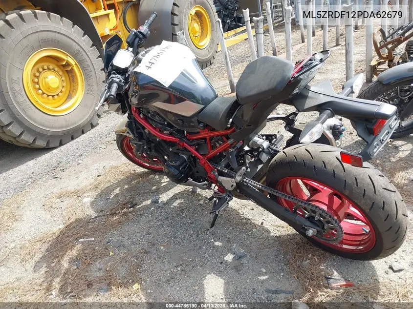 2023 Kawasaki Zr900 F VIN: ML5ZRDF12PDA62679 Lot: 44786190