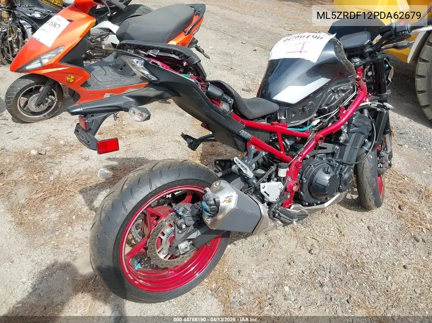 2023 Kawasaki Zr900 F VIN: ML5ZRDF12PDA62679 Lot: 44786190