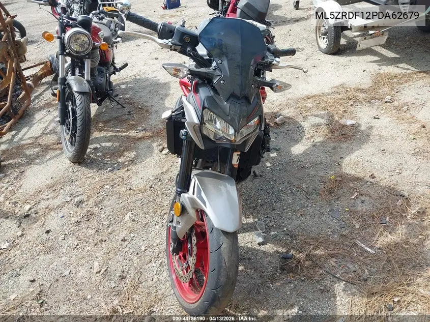 2023 Kawasaki Zr900 F VIN: ML5ZRDF12PDA62679 Lot: 44786190