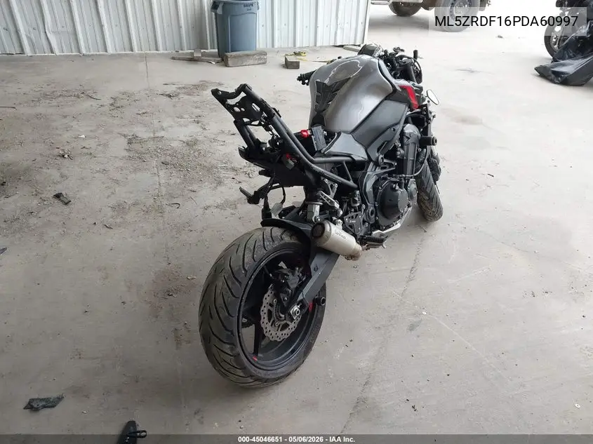 2023 Kawasaki Zr900 F VIN: ML5ZRDF16PDA60997 Lot: 45046651
