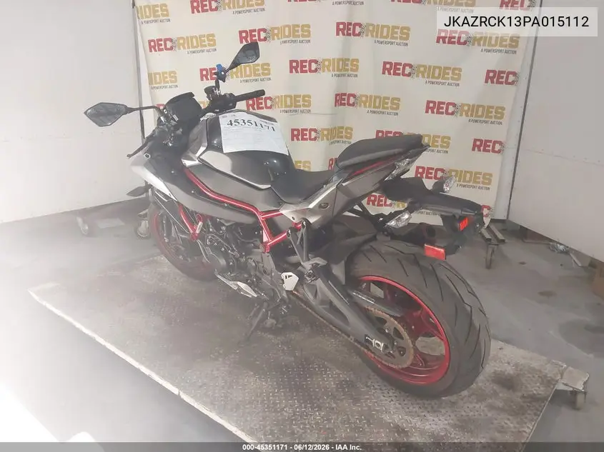 2023 Kawasaki Zr1000 K VIN: JKAZRCK13PA015112 Lot: 45351171