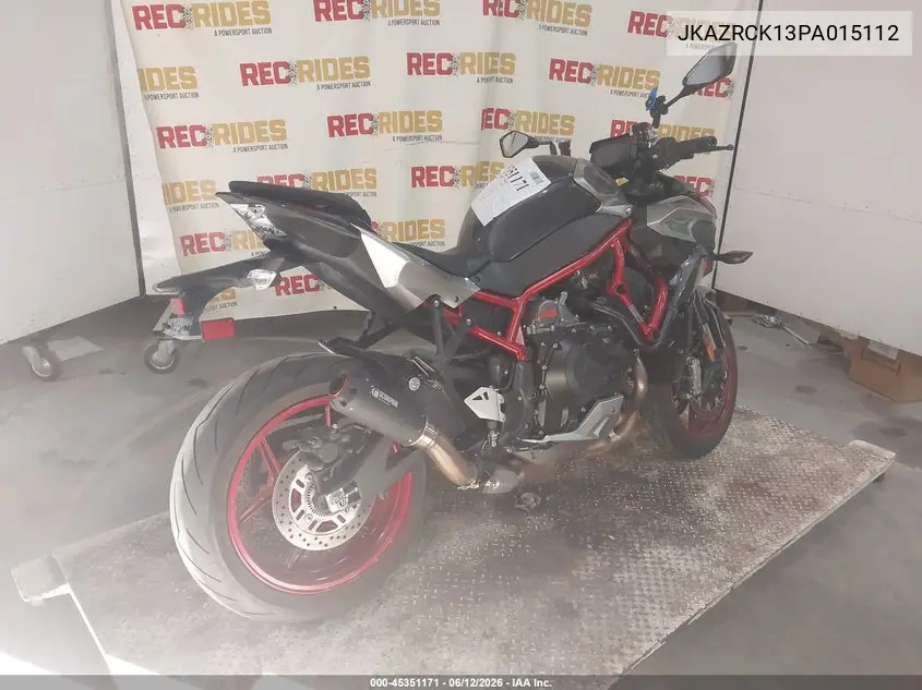2023 Kawasaki Zr1000 K VIN: JKAZRCK13PA015112 Lot: 45351171