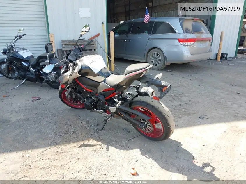 2023 Kawasaki Zr900 F VIN: ML5ZRDF16PDA57999 Lot: 45527794