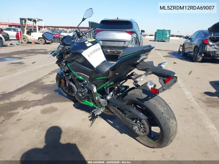 2024 Kawasaki Zr900 M VIN: ML5ZRDM12RDA69007 Lot: 44305048
