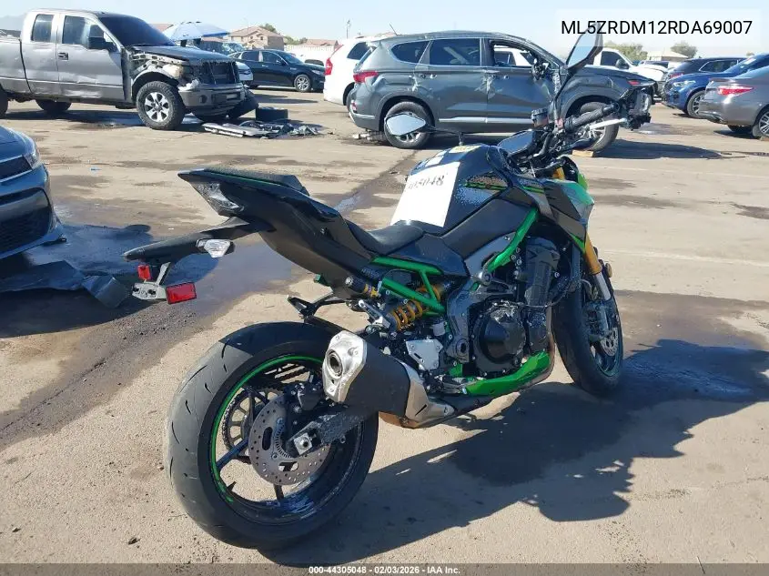 2024 Kawasaki Zr900 M VIN: ML5ZRDM12RDA69007 Lot: 44305048
