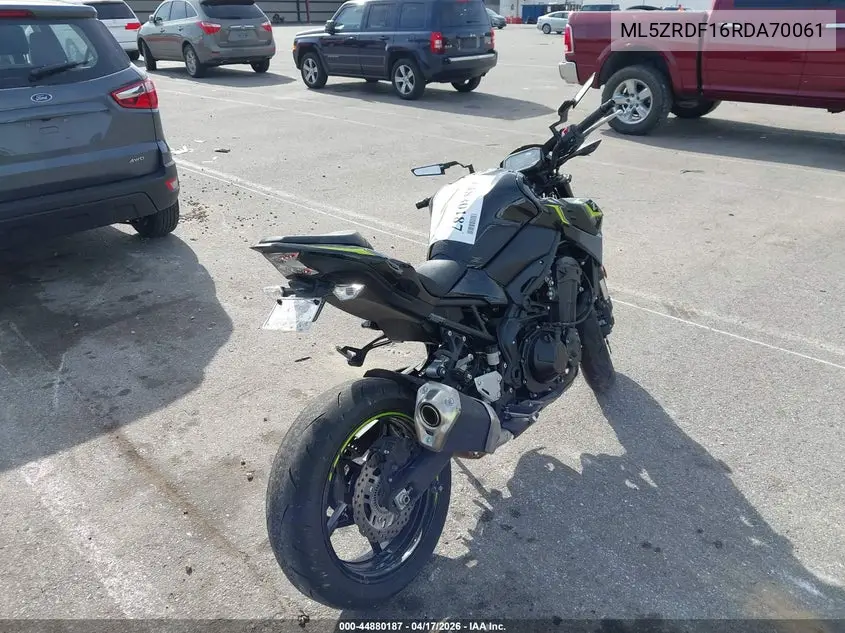 2024 Kawasaki Zr900 F VIN: ML5ZRDF16RDA70061 Lot: 44880187