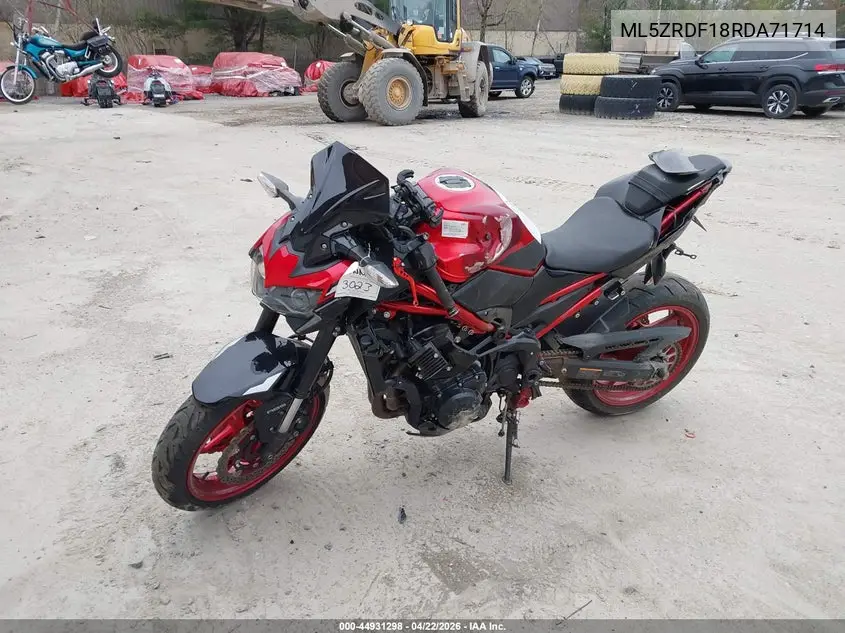 2024 Kawasaki Zr900 F VIN: ML5ZRDF18RDA71714 Lot: 44931298