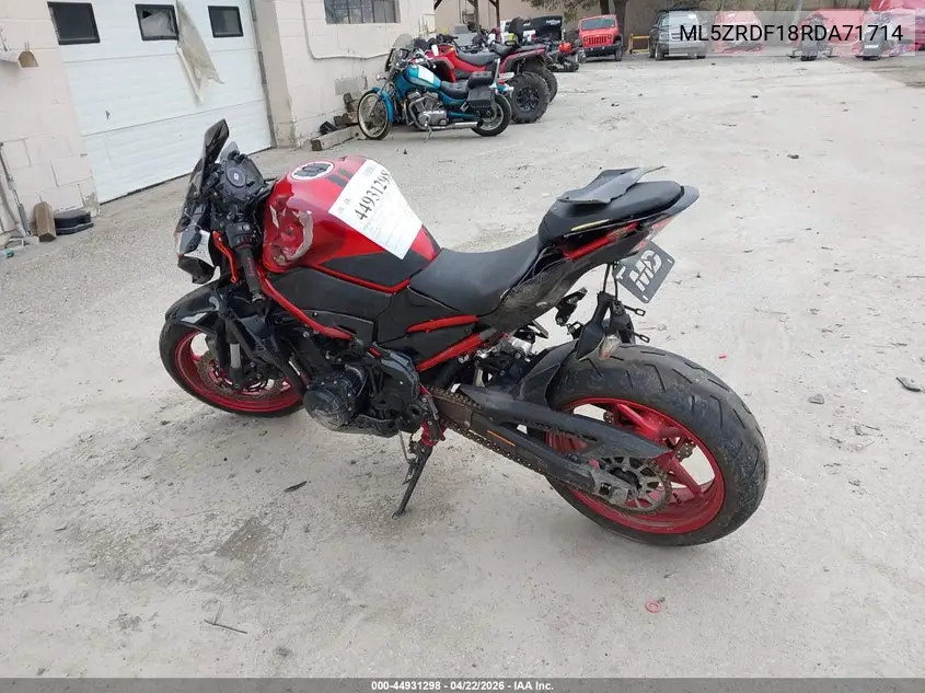 2024 Kawasaki Zr900 F VIN: ML5ZRDF18RDA71714 Lot: 44931298