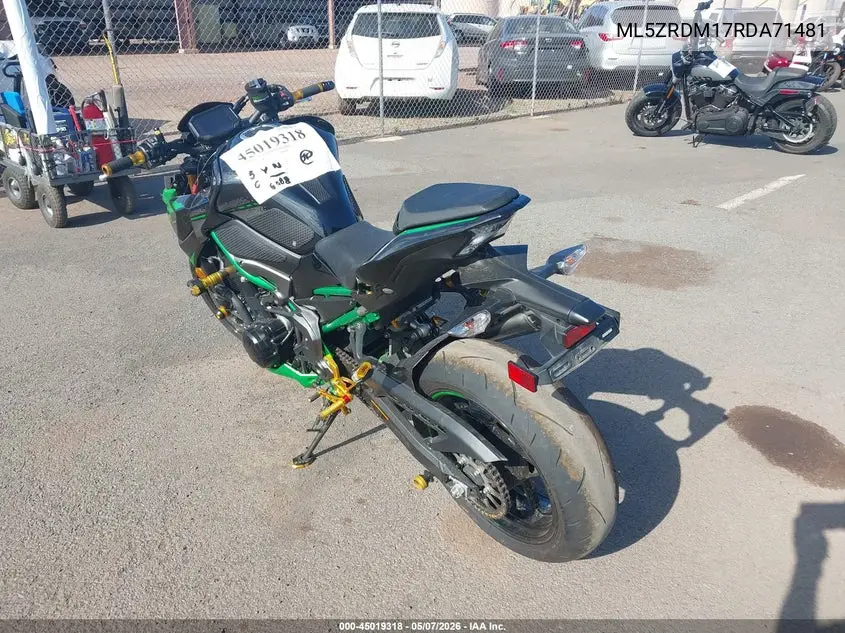 2024 Kawasaki Zr900 M VIN: ML5ZRDM17RDA71481 Lot: 45019318