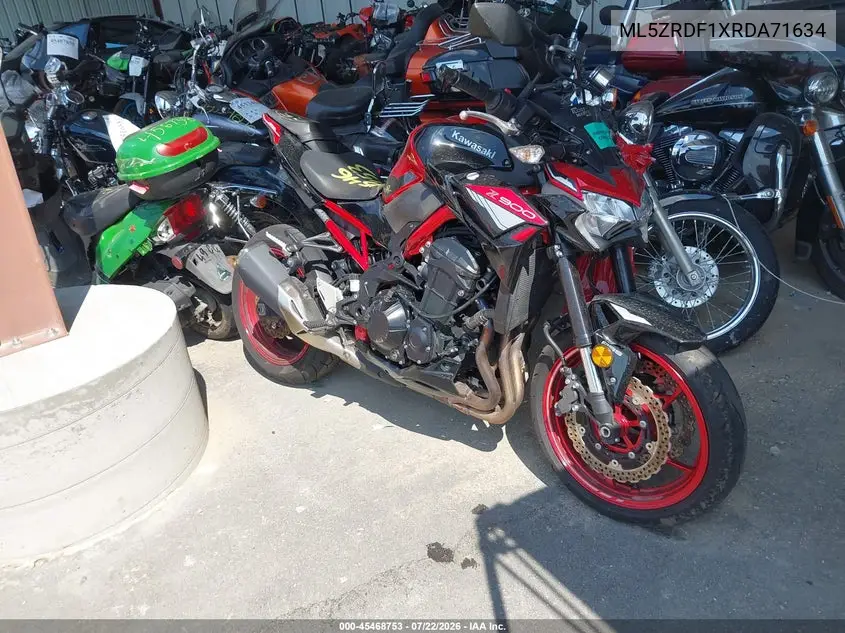 ML5ZRDF1XRDA71634 2024 Kawasaki Zr900 F