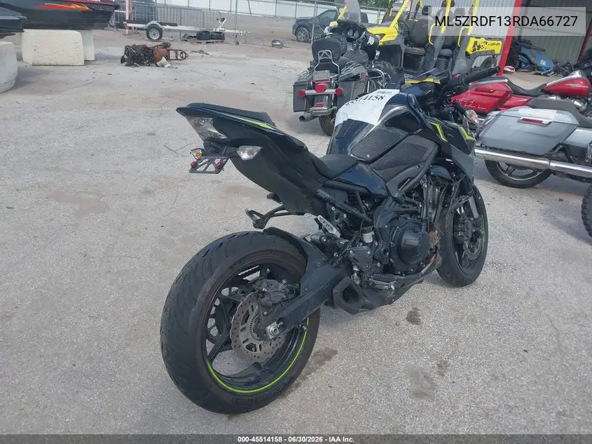 2024 Kawasaki Zr900 F VIN: ML5ZRDF13RDA66727 Lot: 45514158