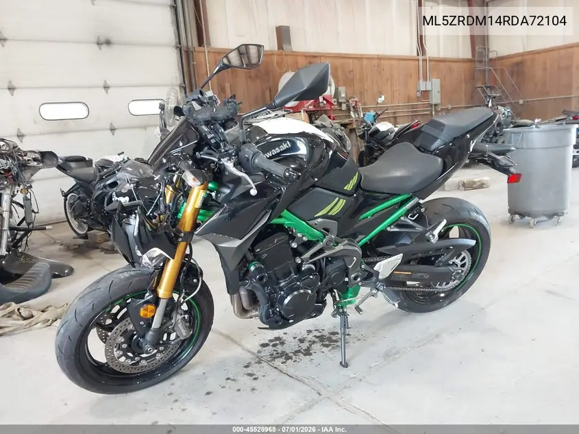 2024 Kawasaki Zr900 M VIN: ML5ZRDM14RDA72104 Lot: 45528968