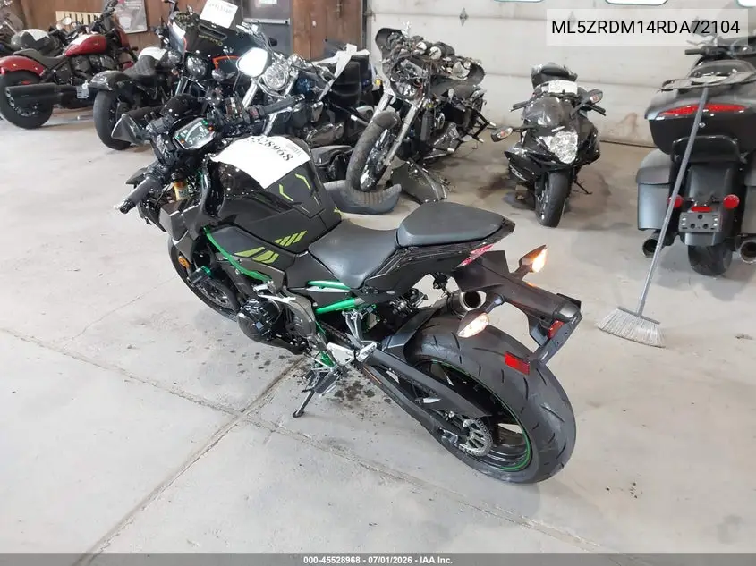 2024 Kawasaki Zr900 M VIN: ML5ZRDM14RDA72104 Lot: 45528968